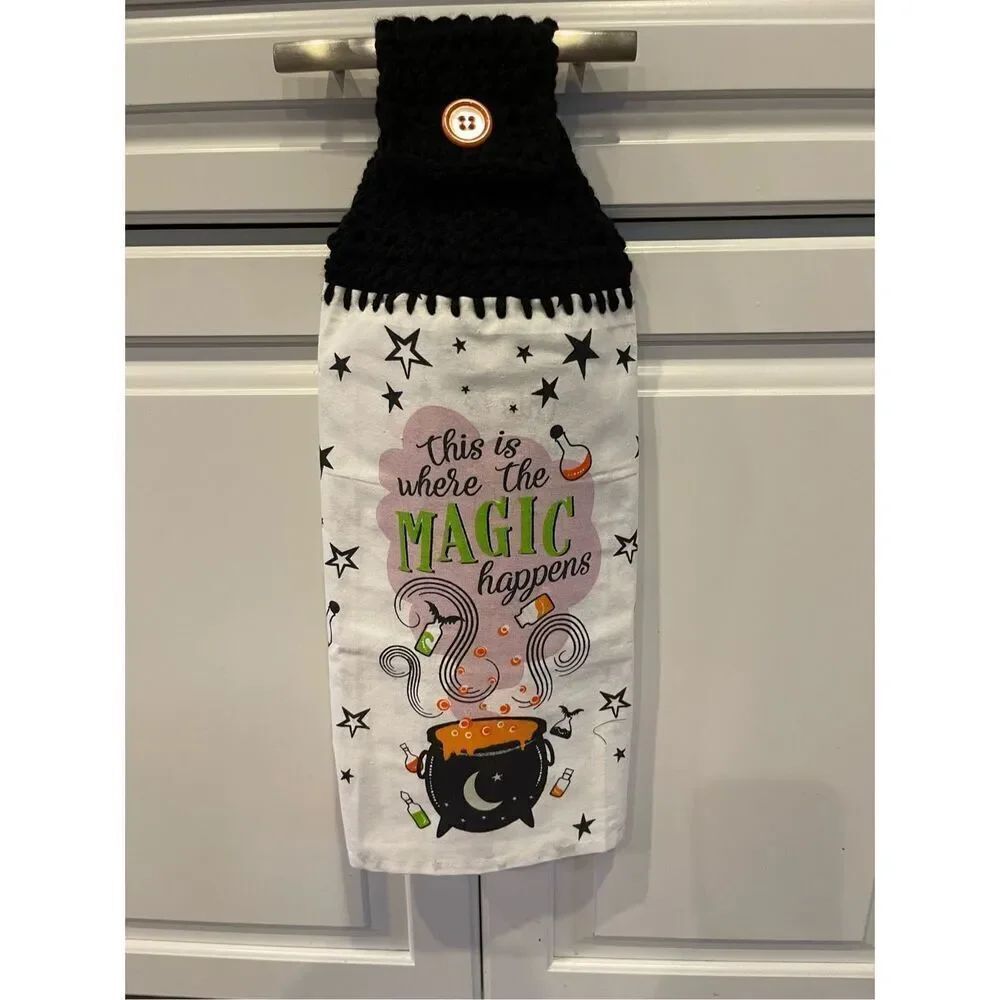Crochet Top Kitchen Towel. This Is Where The Magic Happens